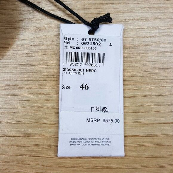 Salvatore Ferragamo Sz 46 Black Double Gancini Leather Belt $575 - Picture 6 of 7